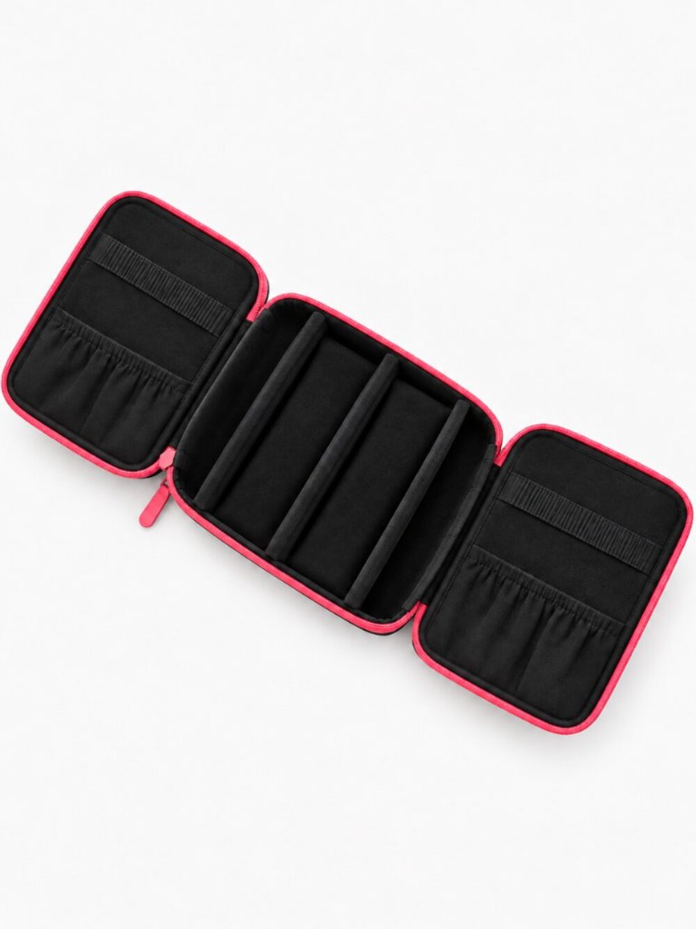 ORGO Paradise Pink & Black Travel Jewelry Makeup Organizer Zip Case